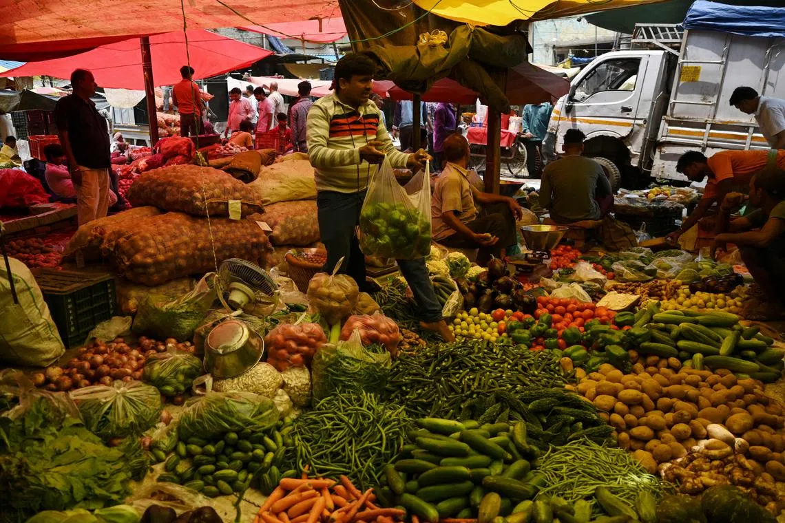 A fall in food, crude oil and raw material prices boosted demand for services such as air travel and manufactured items
