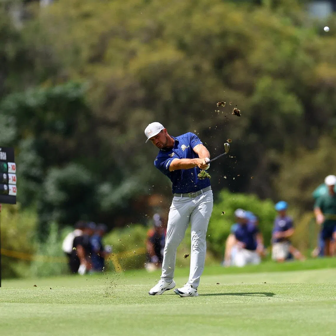 Golf - LIV Golf - South Africa - The Club at Steyn City, Midrand, South Africa - March 20, 2026 Crushers GC's Bryson DeChambeau in action during the second round REUTERS/Siphiwe Sibeko