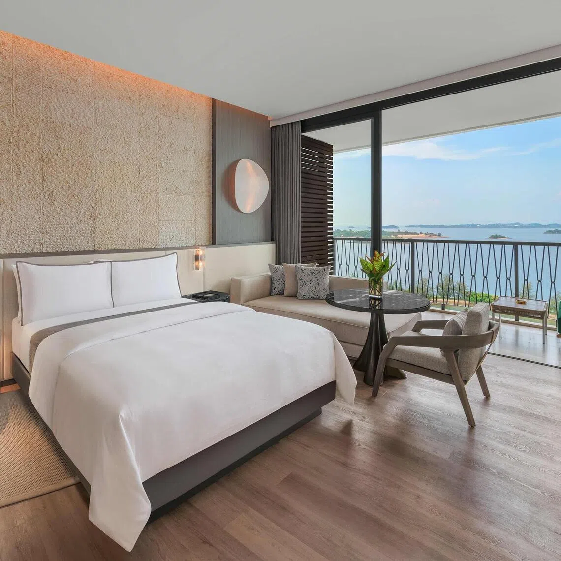 A King Deluxe room at The Westin Nirup Island Resort & Spa.