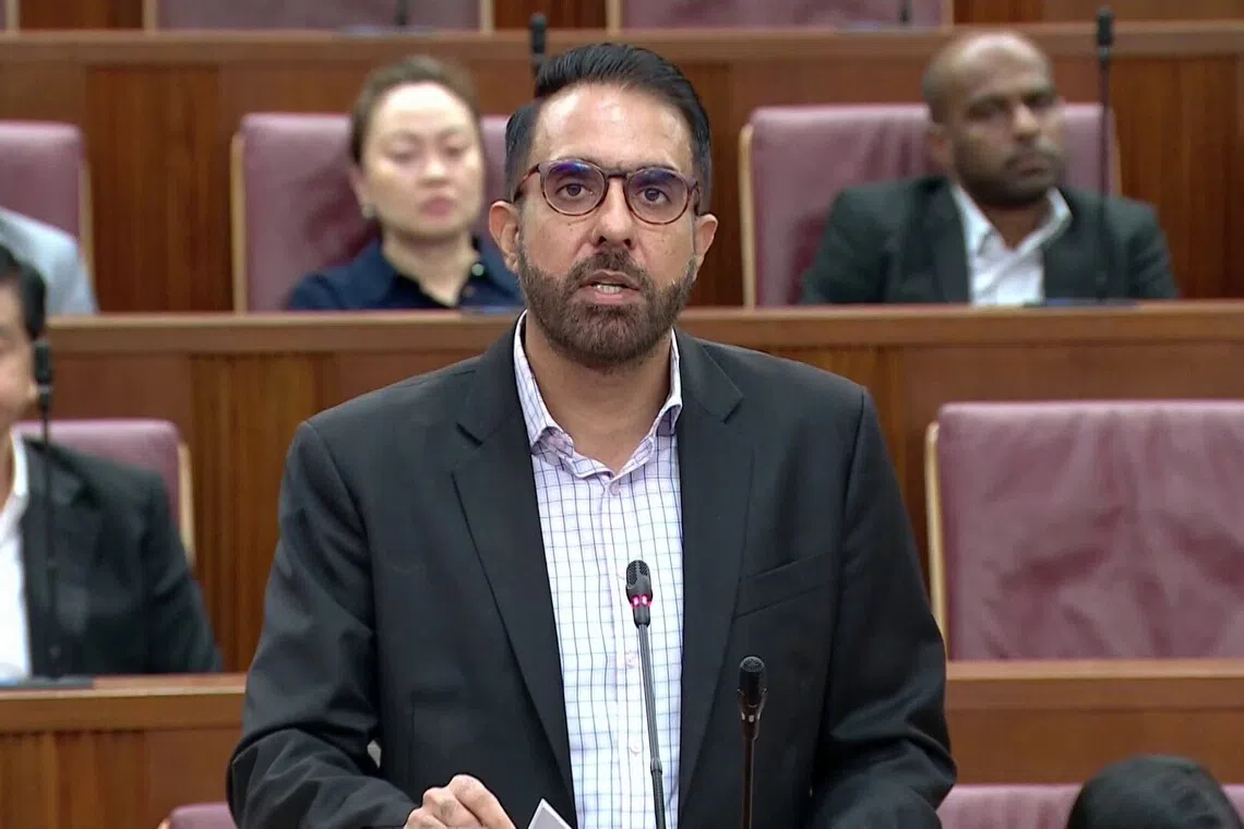 Leader of the Opposition Pritam Singh speaking in Parliament on Sept 22.