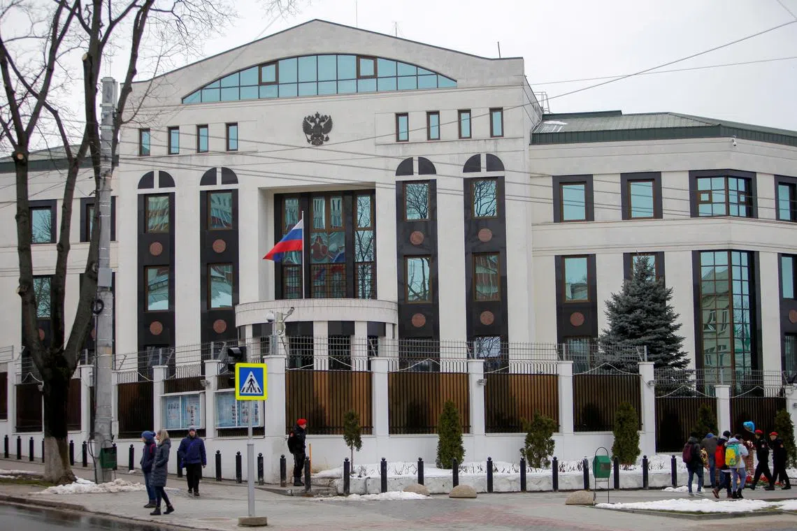 The Russian embassy has been ordered to reduce their staff to 25 from the current level of more than 80.