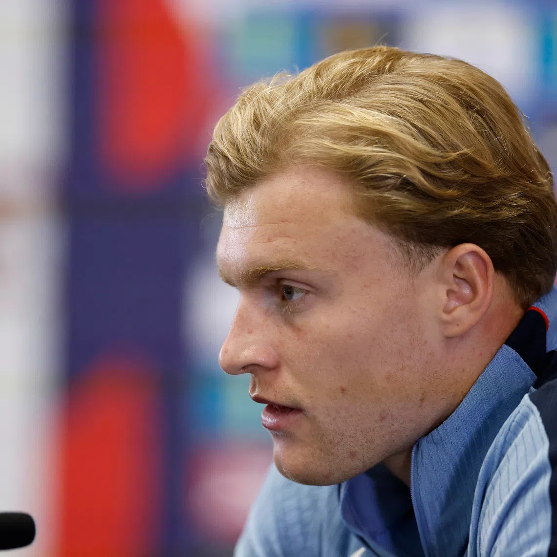 Soccer Football - Nations League - England Press Conference - St George's Park, Burton upon Trent, Britain - September 23, 2026 England's Jarrad Branthwaite during the press conference Action Images via Reuters/Jason Cairnduff