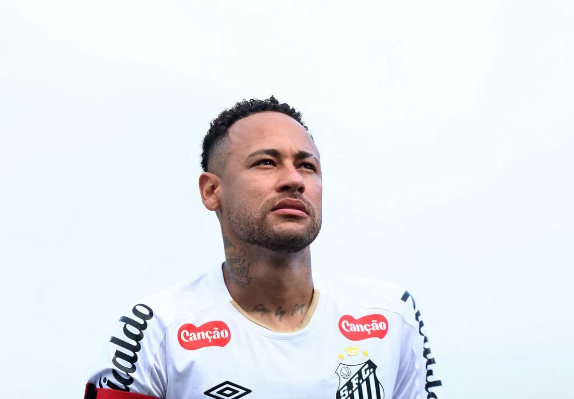 Soccer Football - Brasileiro Championship - Santos v Corinthians - Estadio Urbano Caldeira, Santos, Brazil - March 15, 2026 Santos' Neymar before the start of the match REUTERS/Thiago Bernardes