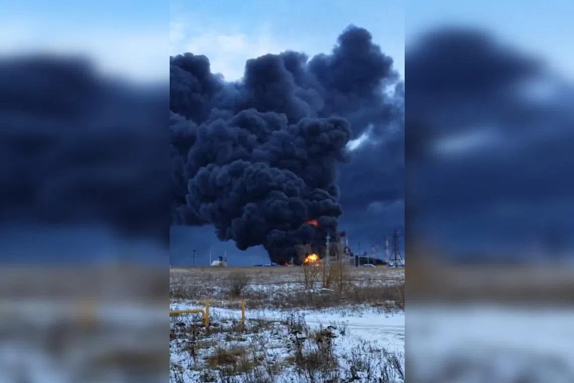 The oil facility in Russia's Oryol region is said to be a crucial source of fuel supplies for Russia's troops.