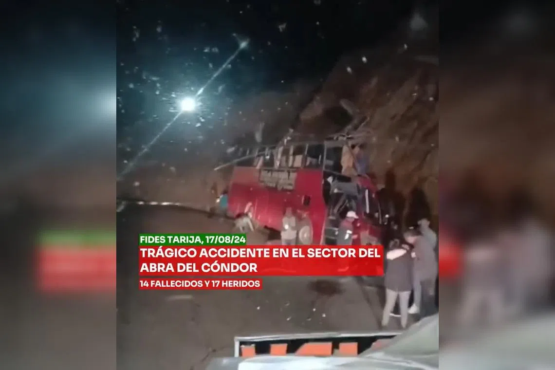 The bus swerved and crashed into a cliff on a busy road, with one survivor telling local media that the vehicle's brakes seem to have failed.
