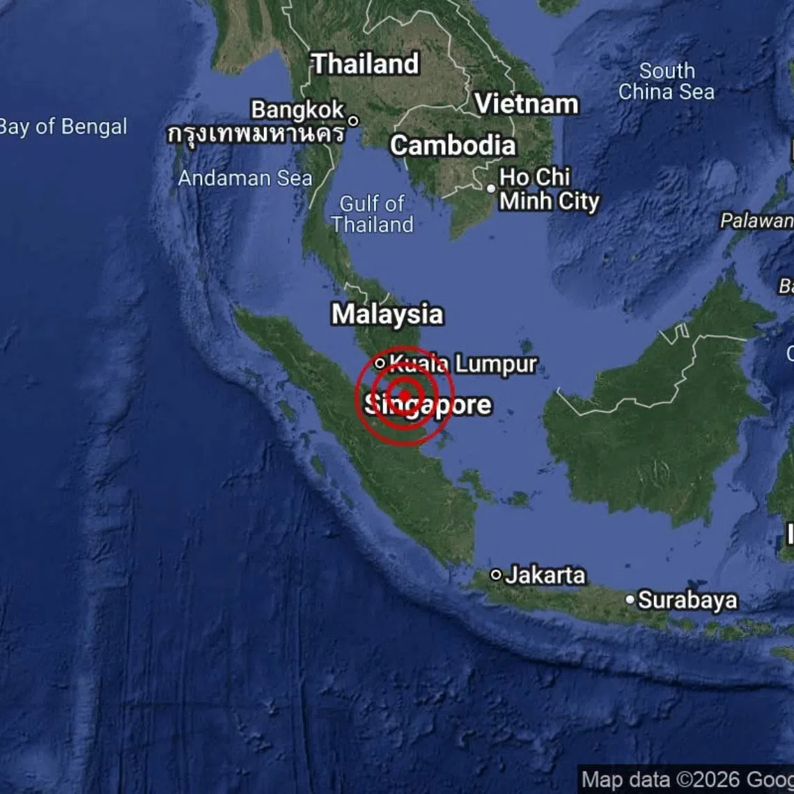 The 3.1-magnitude tremor occurred at 4.12pm at a depth of 10km.