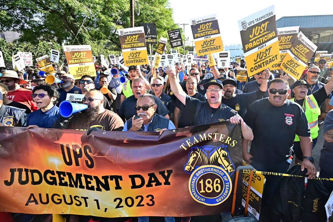 UPS is confronting difficult headwinds with package demand declining as the country emerges from the pandemic. 