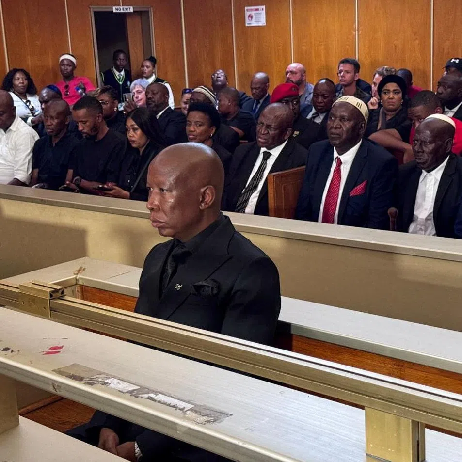 South African opposition politician Julius Malema, Economic Freedom Fighters leader appears at court for a pre-sentencing hearing after being convicted of charges including unlawful possession of a firearm and discharging a weapon in public, in East London, South Africa, January 23, 2026. REUTERS/Siyabonga Sishi