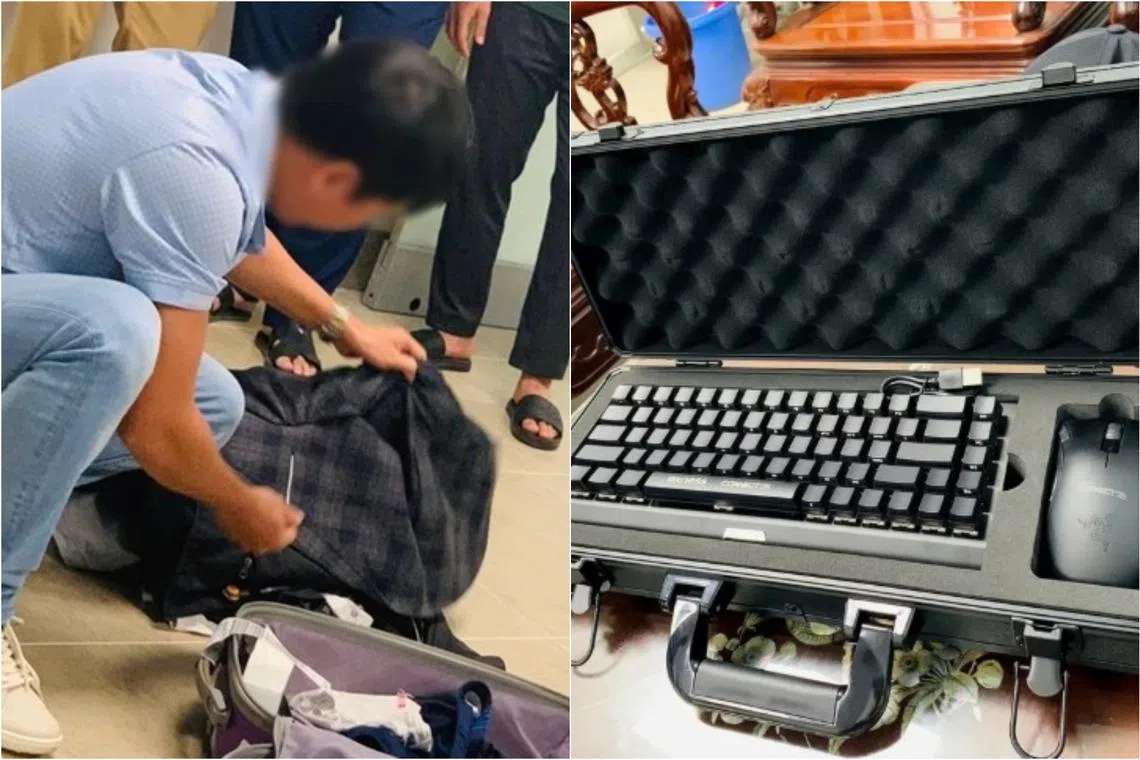 An inspection of the rectangular black box revealed that it contained a computer keyboard and a mouse.