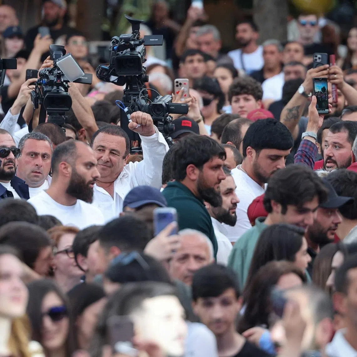 Businessman Gagik Tsarukyan attends an election campaign rally of his party, the Prosperous Armenia, ahead of the June 7 parliamentary election, in Yerevan, Armenia, June 4, 2026. Vahram Baghdasaryan/Photolure via REUTERS