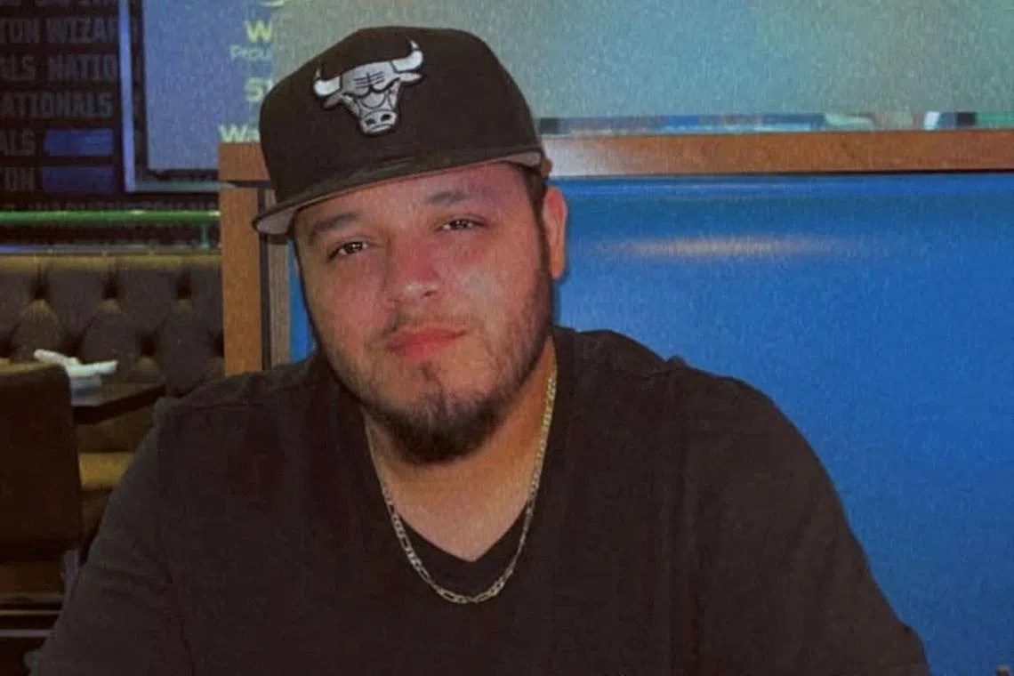 FILE PHOTO: Kilmar Abrego Garcia, a Salvadoran migrant who lived in the U.S. legally with a work permit and was erroneously deported to El Salvador, is seen wearing a Chicago Bulls hat, in this handout image obtained by Reuters on April 9, 2025.  Abrego Garcia Family/Handout via REUTERS/File Photo