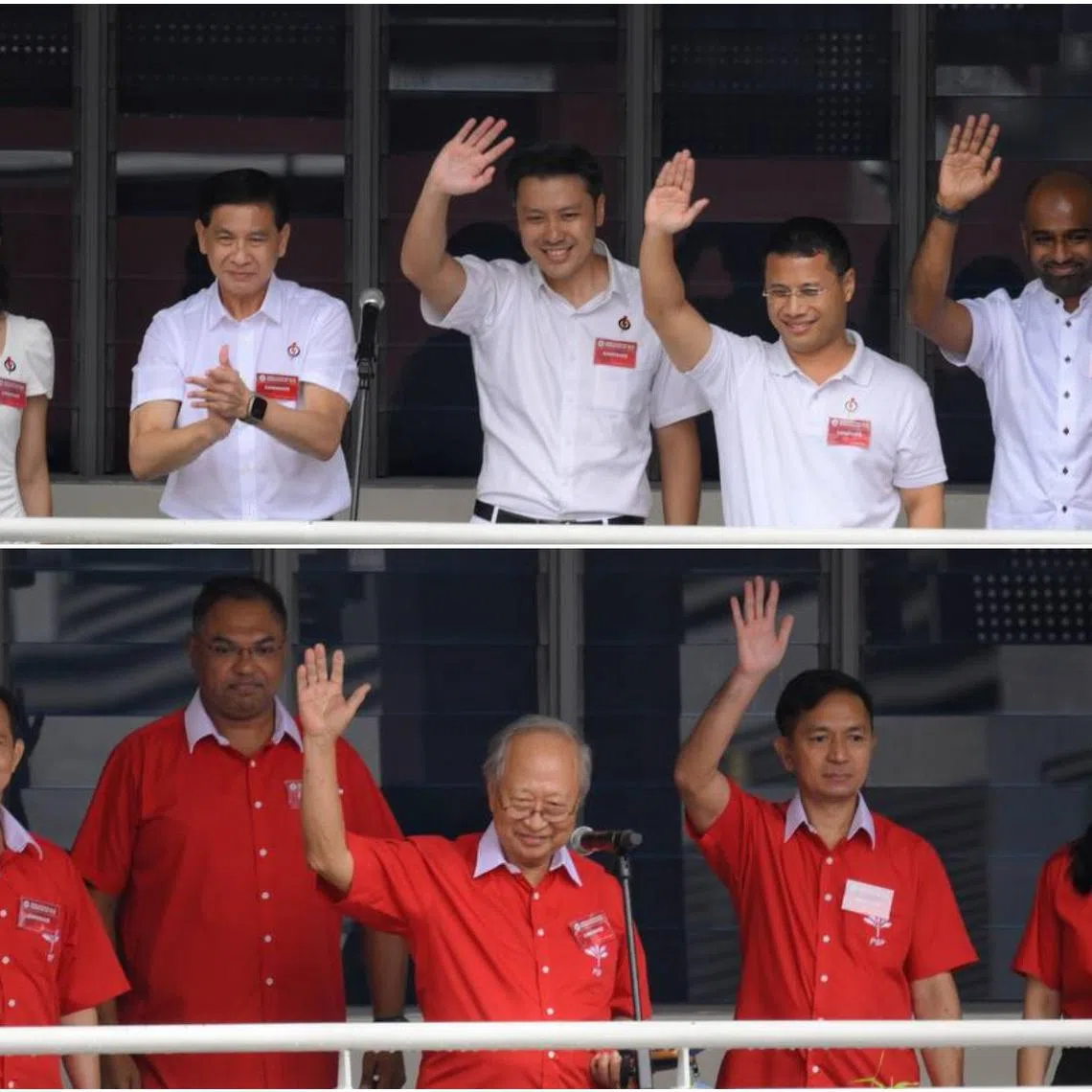 The opposition PSP team (below) contesting West Coast-Jurong West GRC challenged the incumbent PAP team to a debate on national policies on April 23.