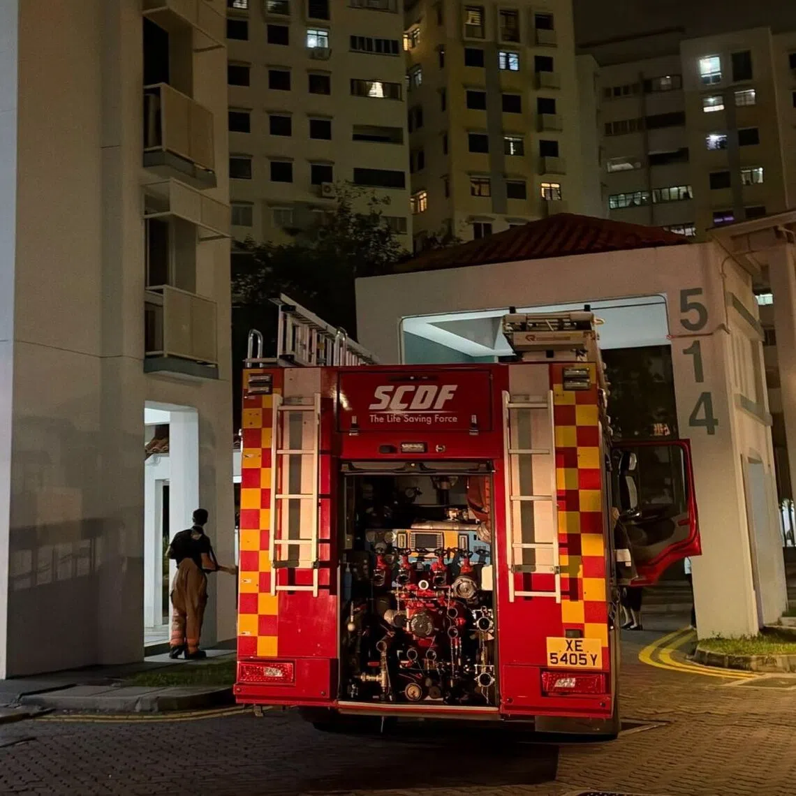 The fire involved the contents in the sixth-floor unit’s bedroom.