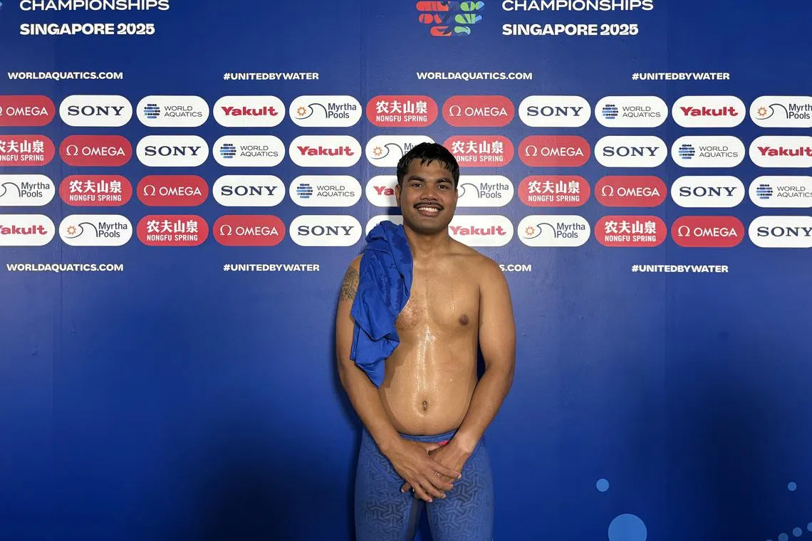 Phillip Kinono is the Marshall Island's only representative at the World Aquatics Championships in Singapore.