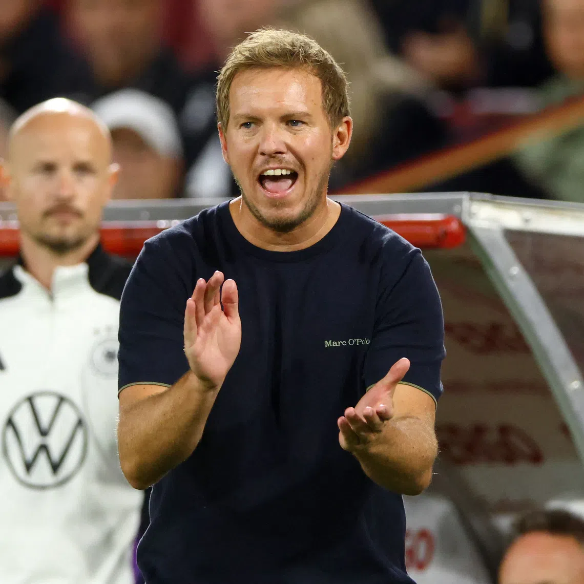 Soccer Football - World Cup - UEFA Qualifiers - Group A - Germany v Northern Ireland - RheinEnergieStadion, Cologne, Germany - September 7, 2025 Germany coach Julian Nagelsmann REUTERS/Thilo Schmuelgen