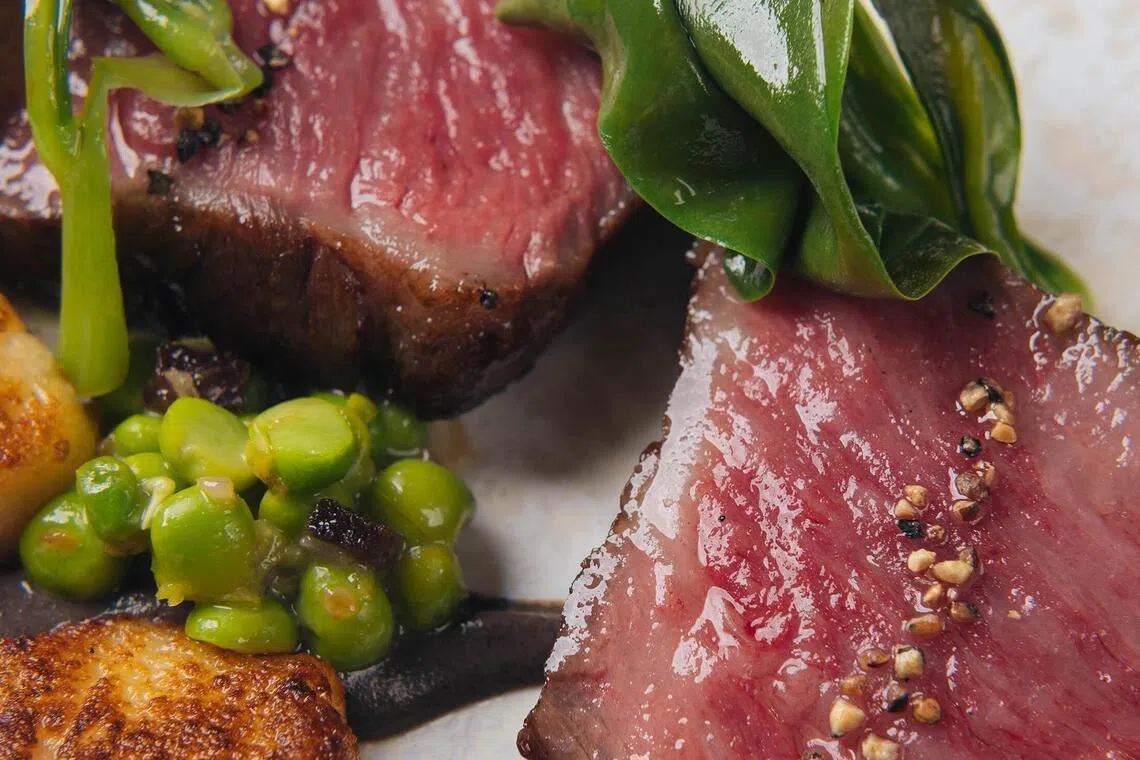 The Carrara 640 beef course is an ode to black pepper beef served at Singapore’s zi char restaurants.