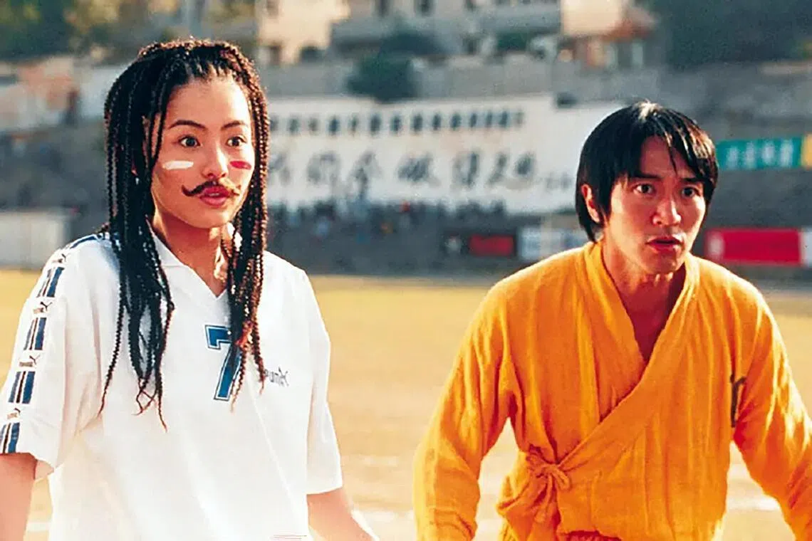 Cecilia Cheung (left), who acted in Stephen Chow’s 2001 hit comedy Shaolin Soccer, has publicly expressed gratitude to the director for launching her to stardom.