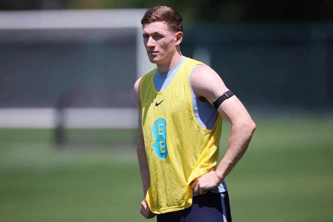 Soccer Football - FIFA World Cup 2026 - England Training - Swope Soccer Village, Kansas City, Missouri, U.S. - June 20, 2026 England's Elliot Anderson during training IMAGN IMAGES via Reuters/William Purnell