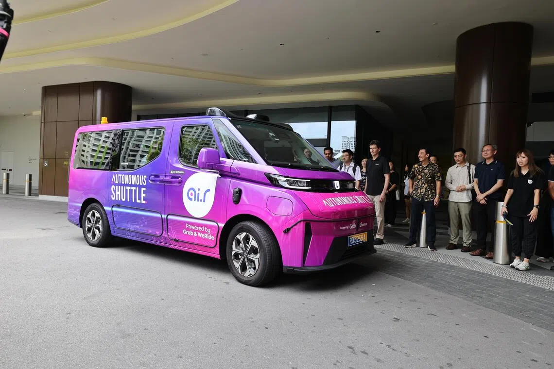 Grab and WeRide are preparing to launch an autonomous vehicle service in Singapore in 2026.