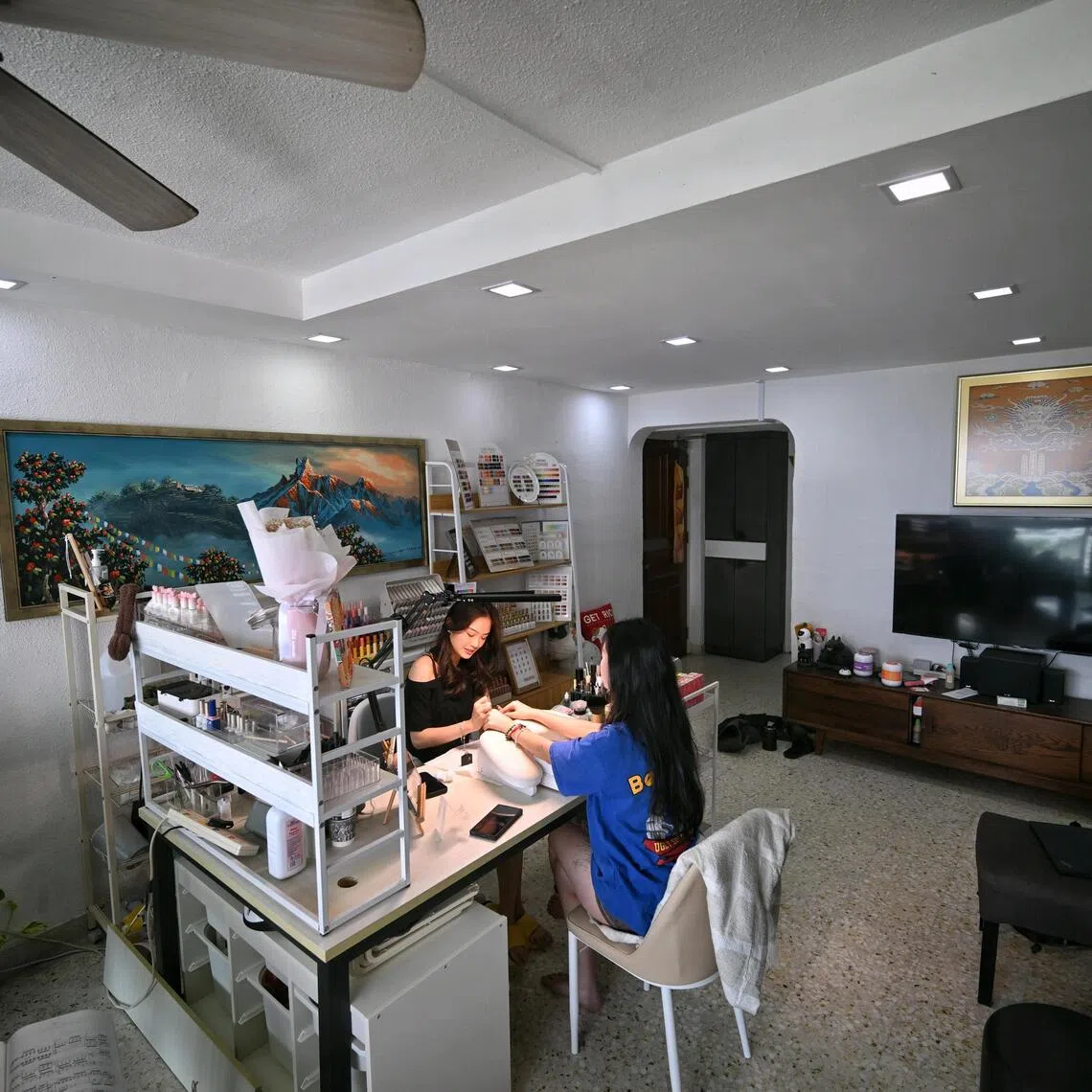 Republic Polytechnic business student Seah Rui En, who runs popular home-based salon NailsbyNoki, at her place on Nov 19, 2025.
