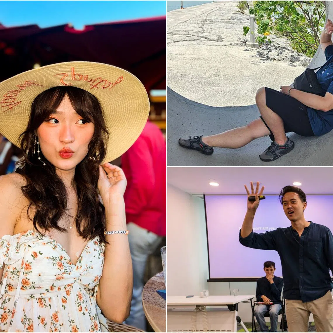 (Clockwise from left) Ms Lim Jia Jun, Mr Josh Yip and Mr Kevin Wee.