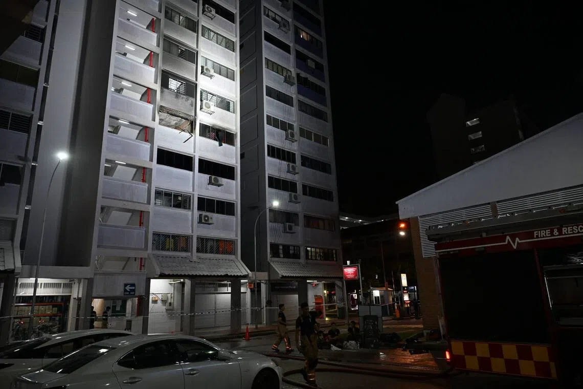 Three people unconscious after fire in Race Course Road flat; they are among 5 taken to hospital