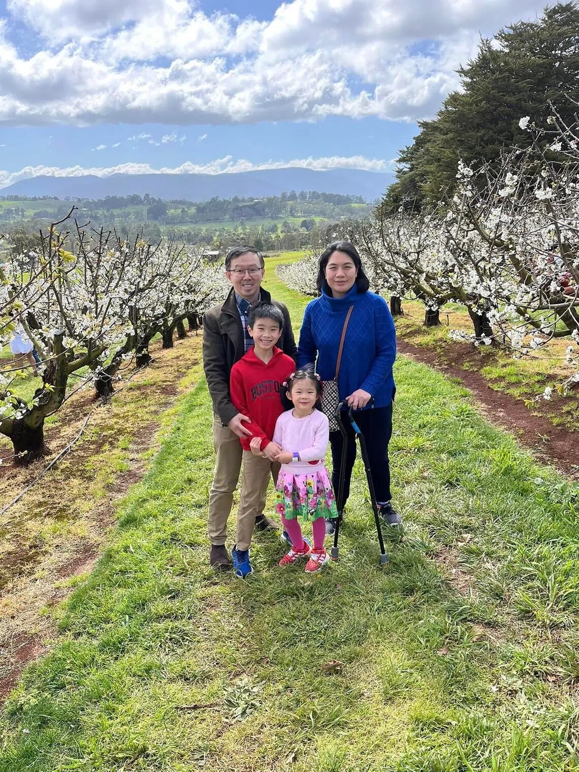 Ong with her husband John and their children Joseph and Jacqueline in September 2025.