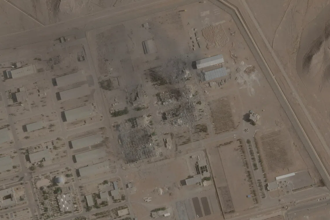 A satellite imagery taken on June 21, 2025, shows destroyed buildings at Isfahan nuclear site, Iran.     2026 PLANET LABS PBC/Handout via REUTERS