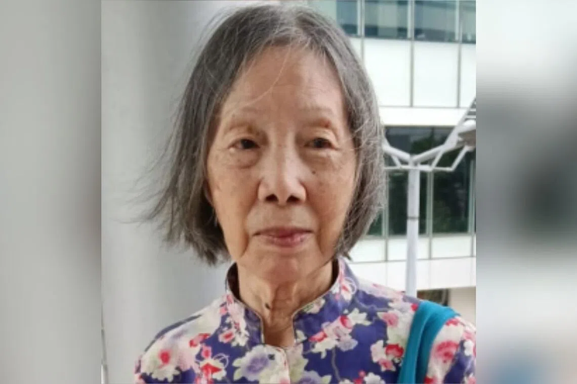 Chng Gek Sim was last spotted on Oct 9 wearing a pink long-sleeved dress.