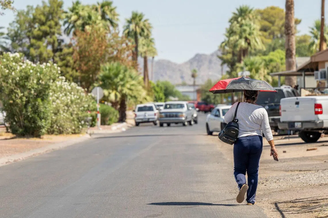 Arizona's state capital, Phoenix, has recorded 15 straight days above 109 deg Fahrenheit (43 deg C).