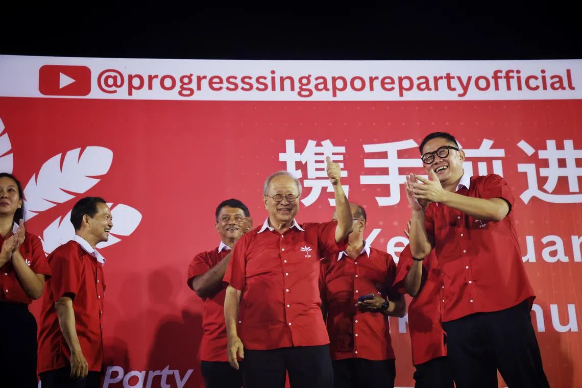 PSP candidates took turns to outline proposals from their party manifesto during their rally at Bukit Gombak Stadium on April 26. 