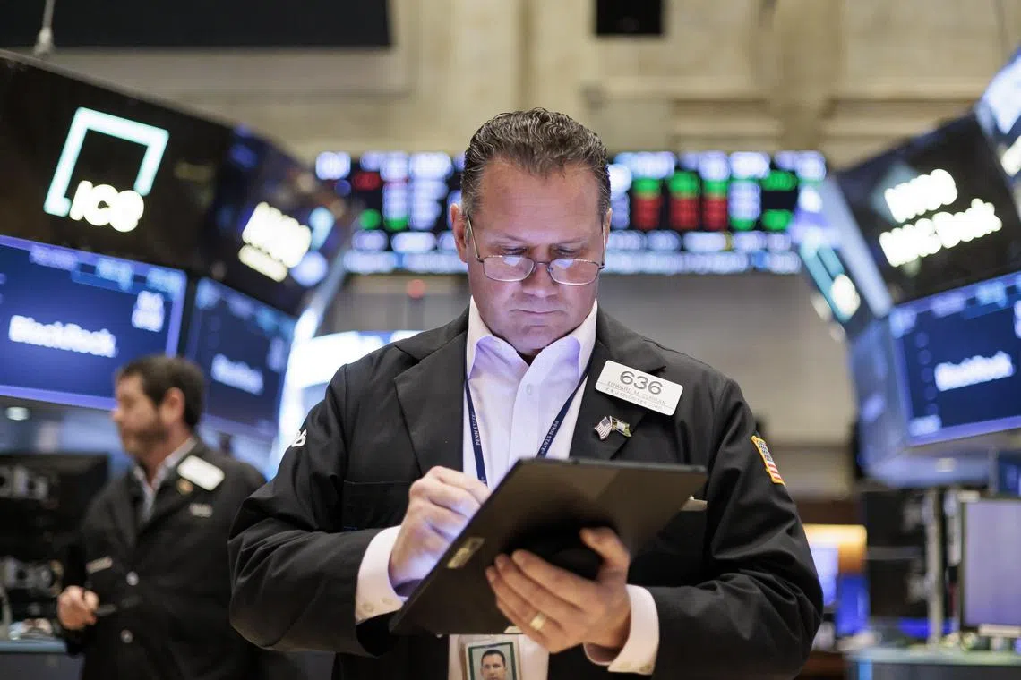 Traders work on the floor of the New York Stock Exchange, on Feb 2, 2023.