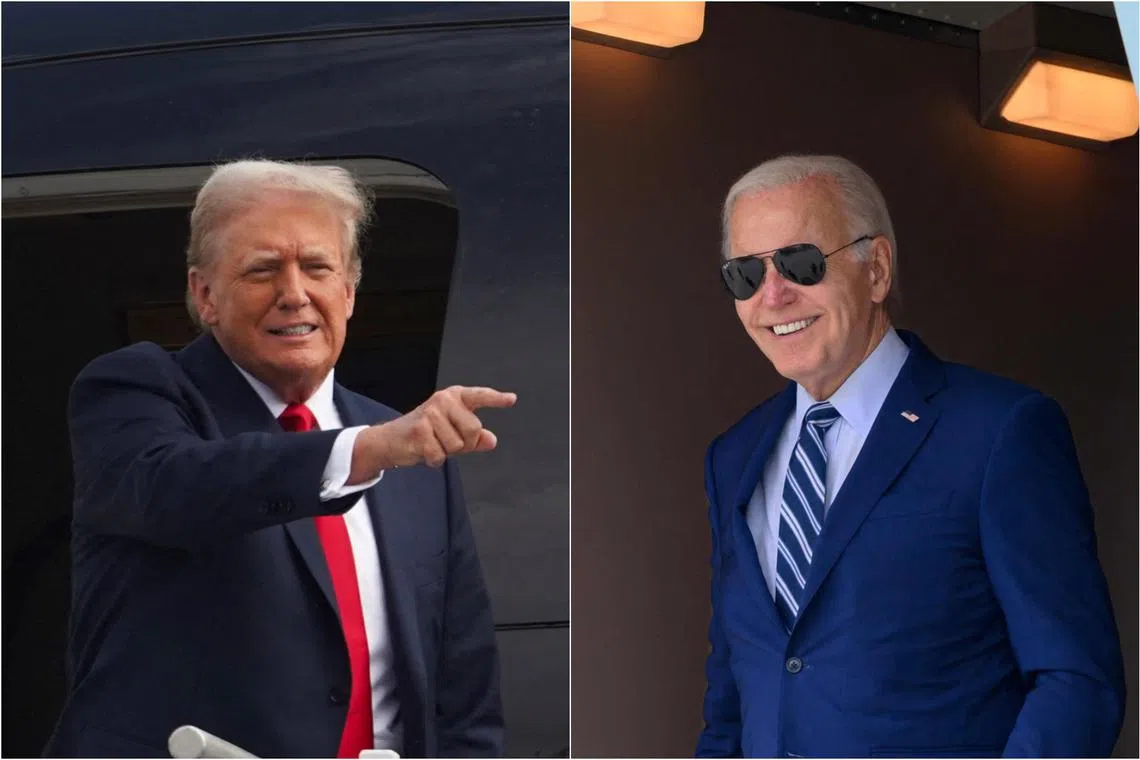 Donald Trump and US President Joe Biden making their way to the first 2024 presidential debate hosted by CNN in Atlanta.