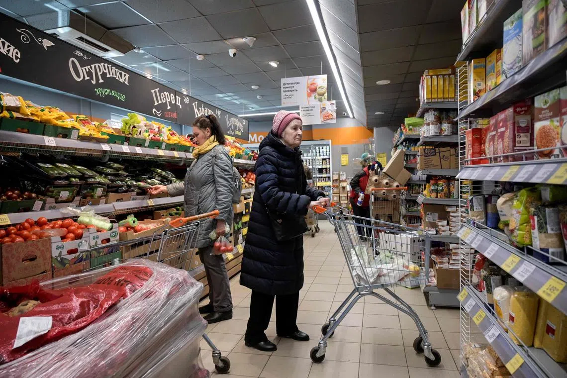 Western sanctions and the fallout from Moscow's invasion of Ukraine  have pushed the country into recession.