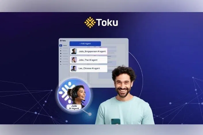 Toku offers AI-based cloud communications services to businesses, providing tools such as voice and messaging systems. 