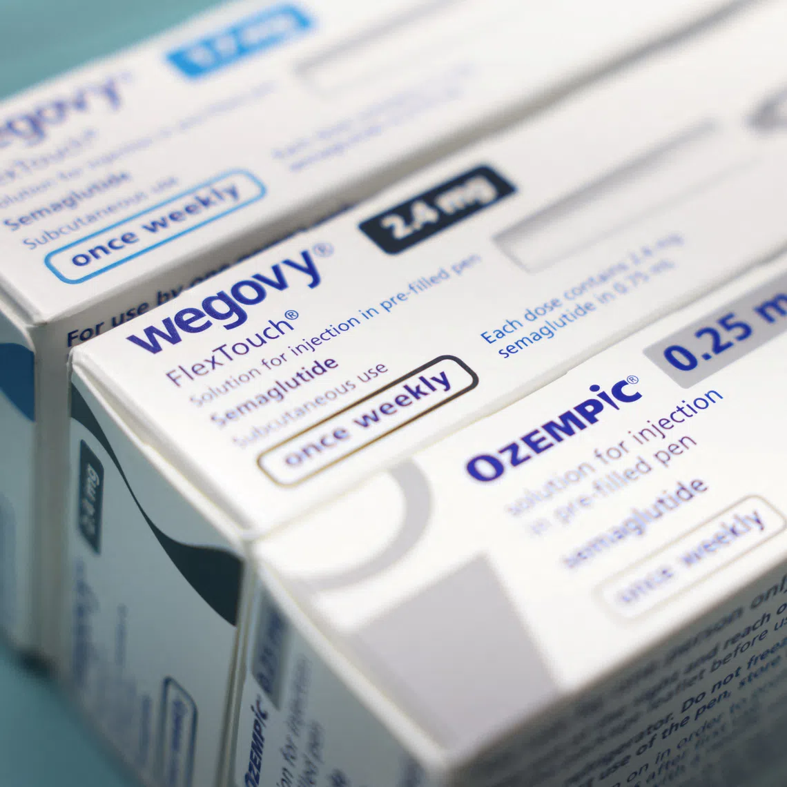 Boxes of Ozempic and Wegovy made by Novo Nordisk are seen at a pharmacy in London, Britain March 8, 2024. REUTERS/Hollie Adams