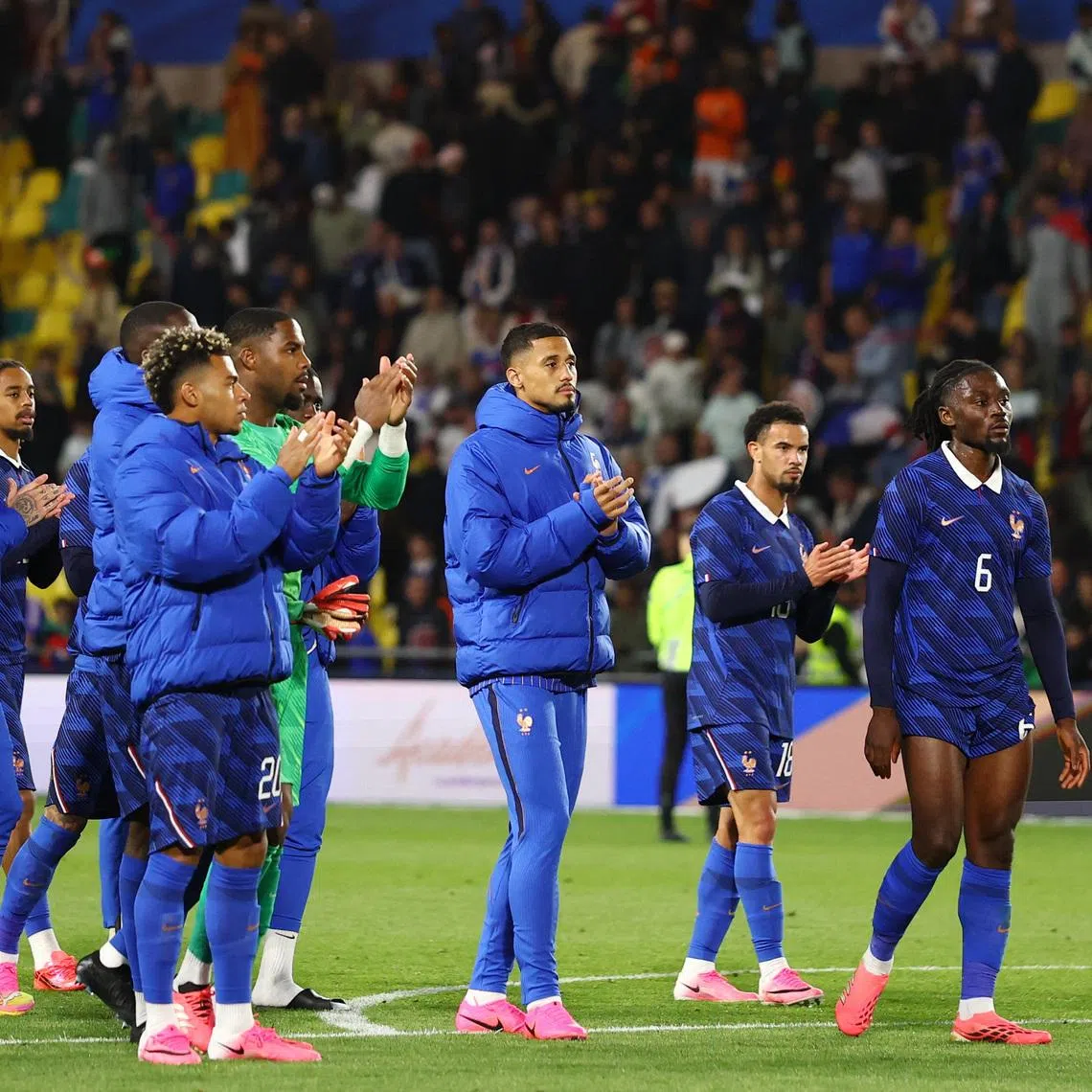 Soccer Football - International Friendly - France v Ivory Coast - The Stade de la Beaujoire - Louis Fonteneau, Nantes, France - June 4, 2026 France players after the match REUTERS/Gonzalo Fuentes