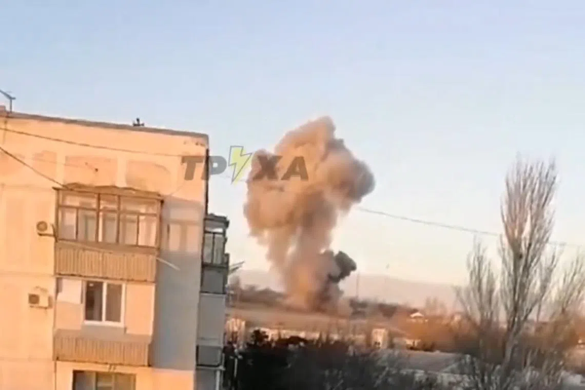 Ukraine’s Air Force commander thanked the military for conducting an operation that hit Belbek airfield, in Ukraine's Russian-occupied Crimean peninsula.