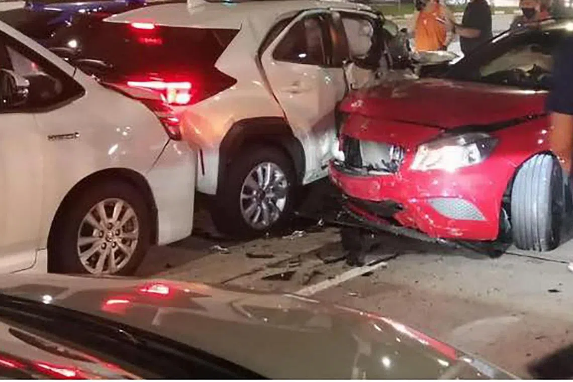 The accident took place at about 11.14pm on Dec 23, 2021 along the traffic junction of Tampines Avenue 10 and Tampines Avenue 1.