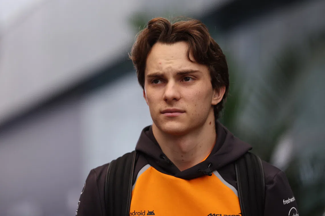 Formula One F1 - Sao Paulo Grand Prix - Autodromo Jose Carlos Pace, Sao Paulo, Brazil - November 9, 2025 McLaren's Oscar Piastri arrives ahead of the race REUTERS/Amanda Perobelli