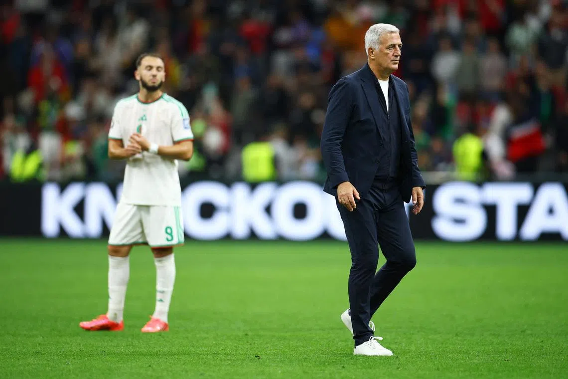 Soccer Football - FIFA World Cup 2026 - Round of 32 - Switzerland v Algeria - BC Place, Vancouver, Canada - July 2, 2026 Algeria coach Vladimir Petkovic looks dejected after the match REUTERS/Agustin Marcarian