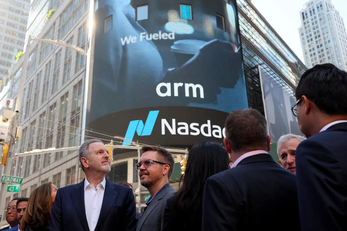 Shares of Arm Holdings closed down 4.9 per cent on Sept 19, in their third daily decline out of the stock’s first four sessions as a listed company.