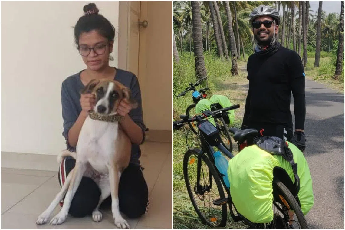 Fintech employee Tiara D'Souza (left) consciously carves out personal time, while human resource leader Alexander Peter decided to slow down and live healthier.