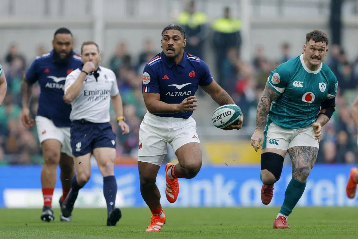FILE PHOTO: Rugby Union - Six Nations Championship - Ireland v France - Aviva Stadium, Dublin, Ireland - March 8, 2025 France's Peato Mauvaka in action REUTERS/Clodagh Kilcoyne/File Photo