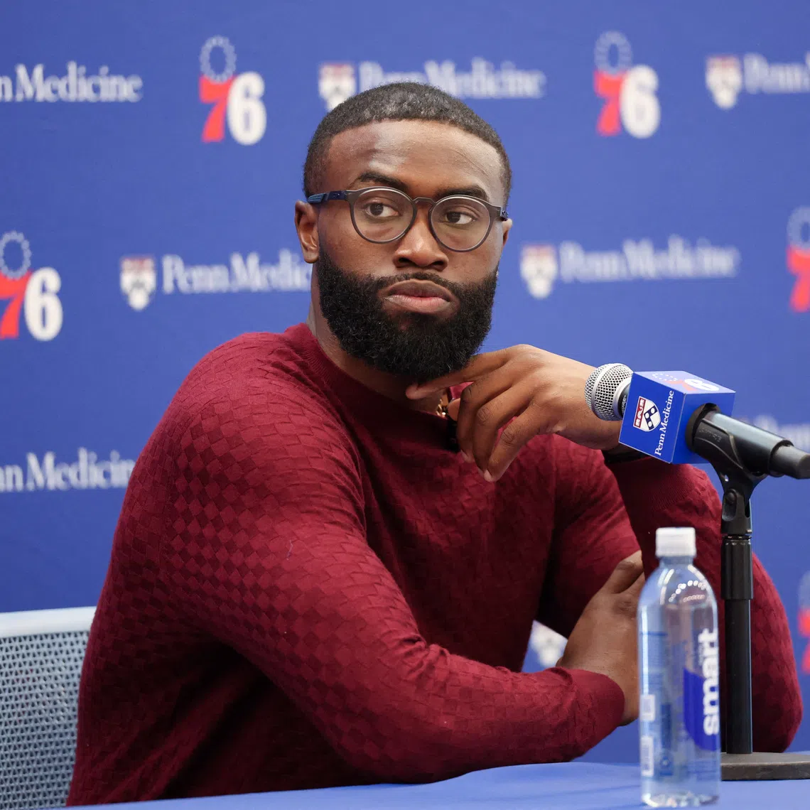Philadelphia 76ers guard Jaylen Brown joins a roster loaded with offensive talent, including all-time leading scorer LeBron James.