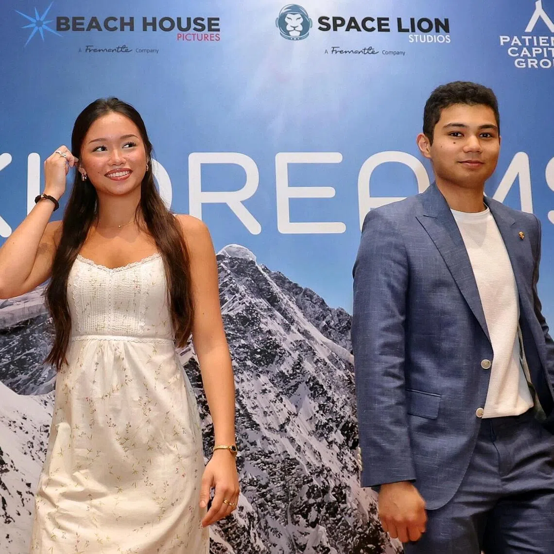 Singapore alpine skiers Morgan Celley (left) and Faiz Basha attending the special screening of SKI Dreams at National Gallery Singapore on March 16, 2026. The feature documentary chronicles the journey of Singaporean athletes, including Faiz Basha, pursuing excellence on the global winter sports stage. Faiz became Singapore?s second athlete ever at the Winter Olympics recently, at the Feb 6-22 edition in Milan.