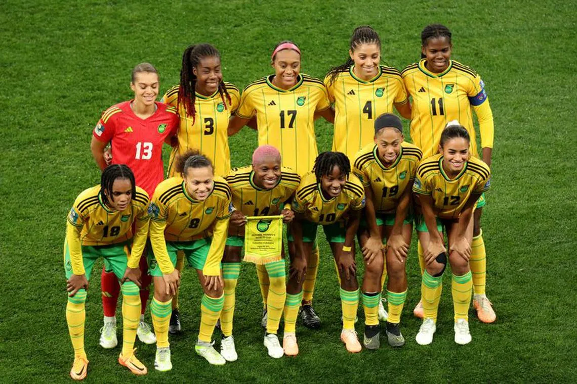 FILE PHOTO: Soccer Football - FIFA Women’s World Cup Australia and New Zealand 2023 - Round of 16 - Colombia v Jamaica - Melbourne Rectangular Stadium, Melbourne, Australia - August 8, 2023 Jamaica players pose for a team group photo before the match REUTERS/Asanka Brendon Ratnayake/File Photo