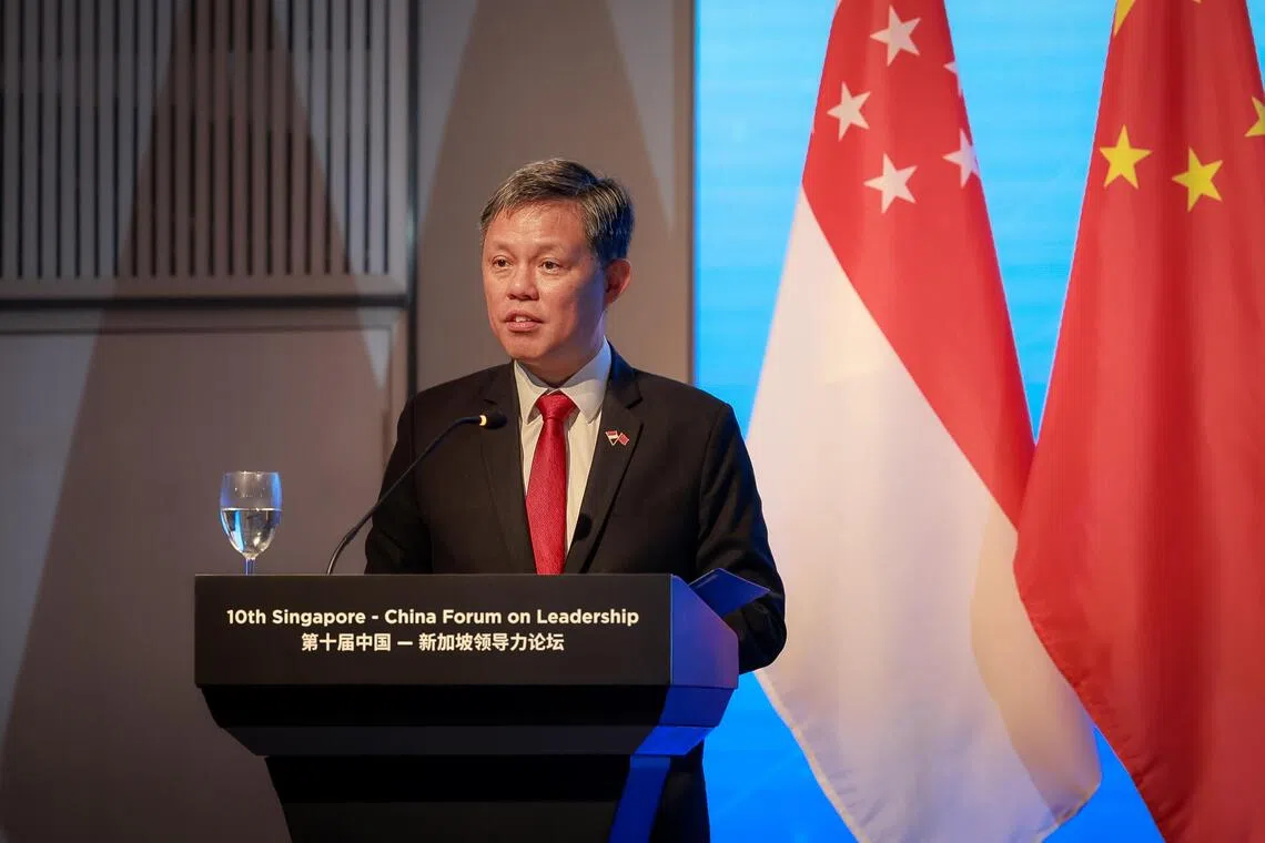 Singapore calls for deeper cooperation with China amid geopolitical shifts and social pressures