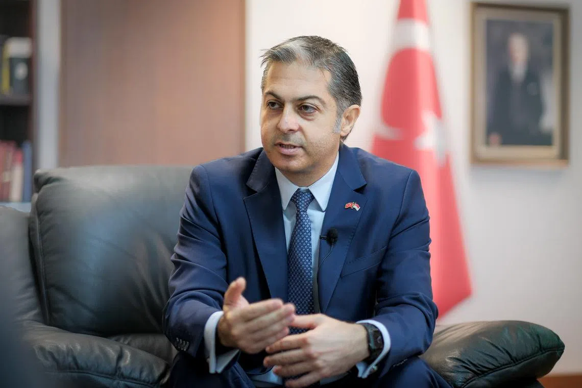 Ambassador of the Republic of Turkey to the Republic of Singapore Mehmet Burçin Gönenli in an interview with the Straits Times, 23 Feb 2023.