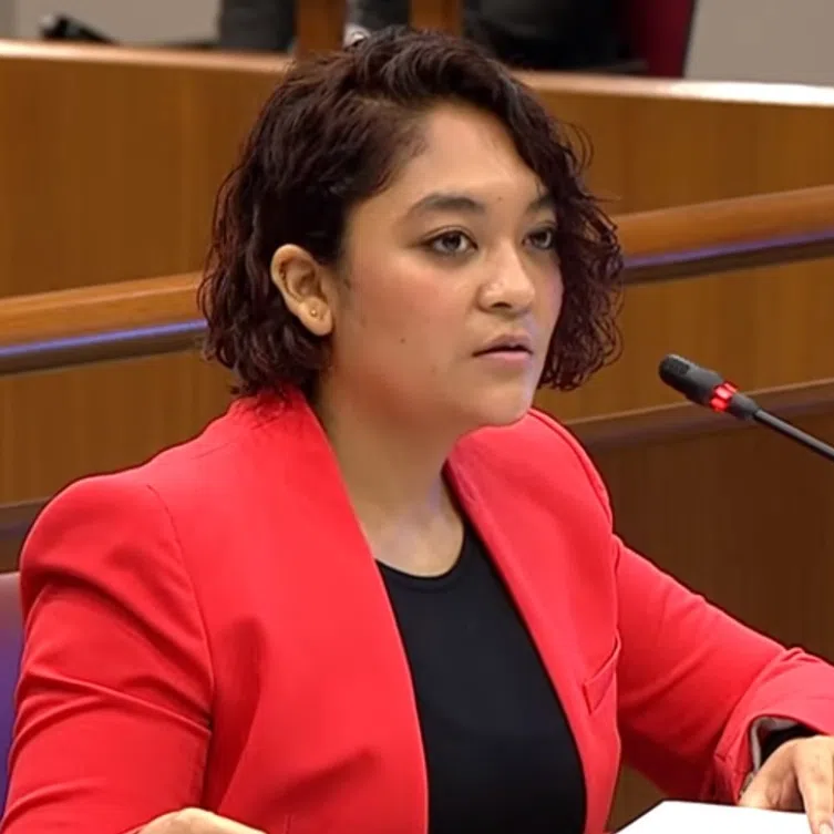 Former WP MP Raeesah Khan (left) and and WP chief Pritam Singh.